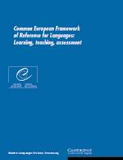 COMMON EUROP FRAMEWORK OF REF FOR LANG