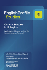 CRITERIAL FEATURES IN L2 ENGLISH