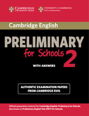 CAMBR PRELIM ENG TEST FOR SCH 2 SB W/K*