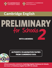 CAMBR PRELIM ENG TEST FOR SCH 2 SB+K+CD*